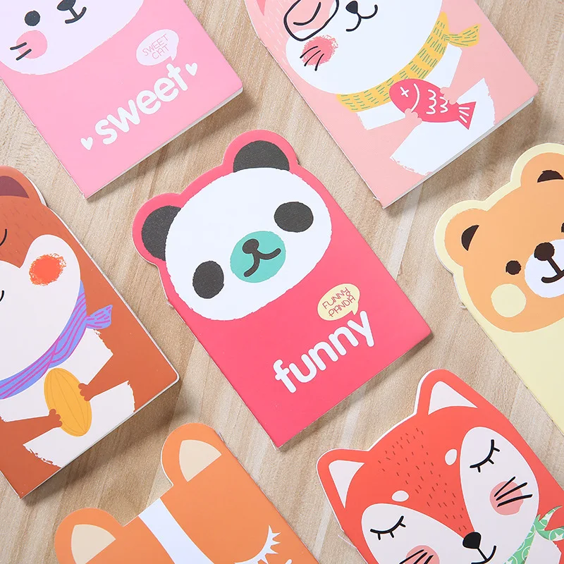 

20Sheets Cartoon Animal Small Book Cute Portable Notepad Mini Notepad Kindergarten Children's Memo Pad Kawaii Stationery