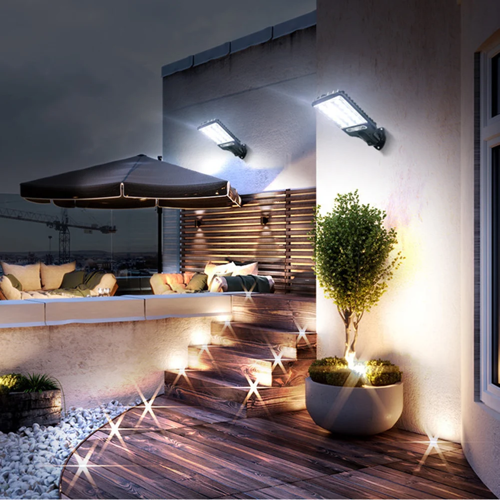

Led Outdoor Solar Street Light Waterproof Pir Sensor Wall Lamp Human Induction Garden Square Highway Road Lamp