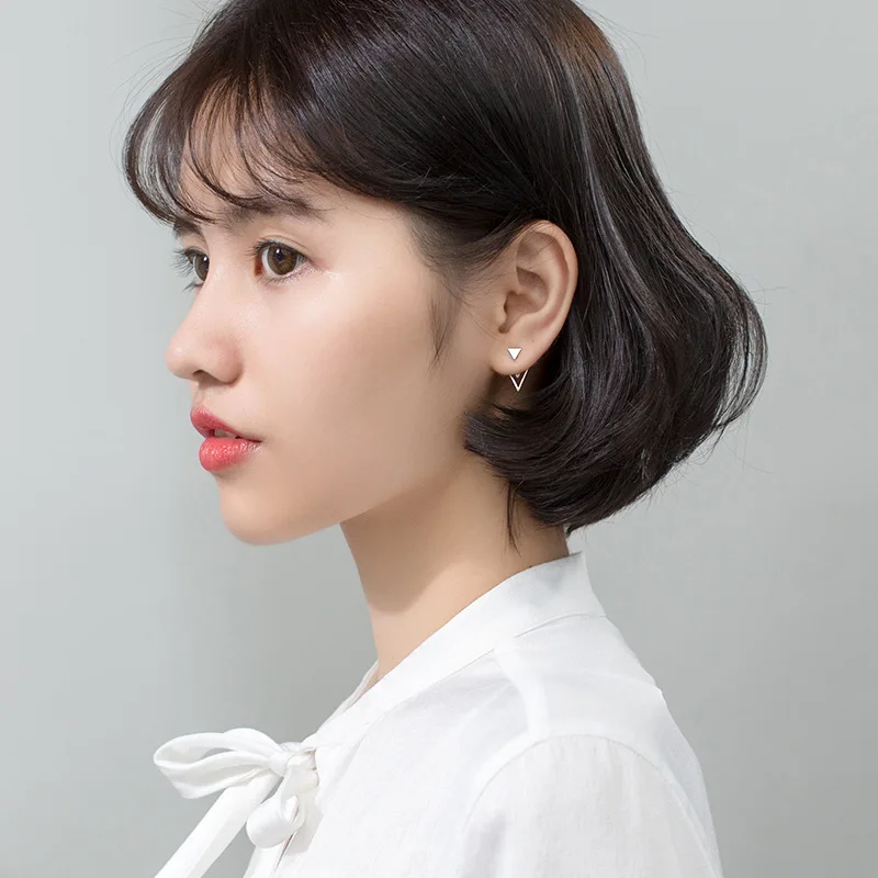 Женские серьги серебристого цвета Trusta гвоздики из 100% настоящего серебра 925 пробы