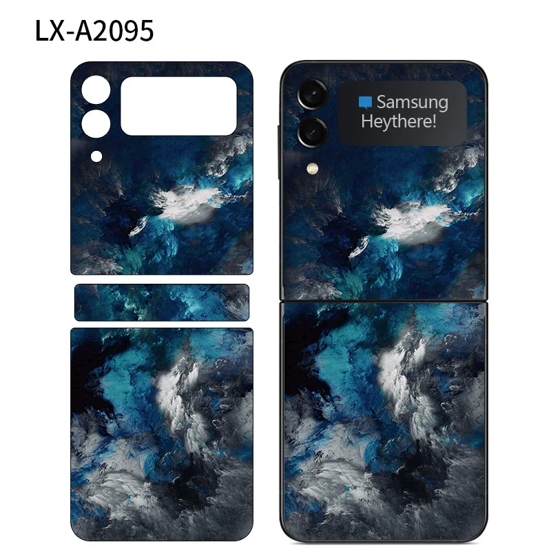 Цветная наклейка для телефона с защитой от царапин SAMSUNG Z Flip3 задняя крышка петлей