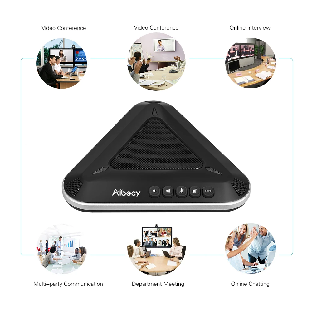Проектор Aibecy USB микрофон для видеоконференции динамик аудио Поддержка Skype MSN QQ
