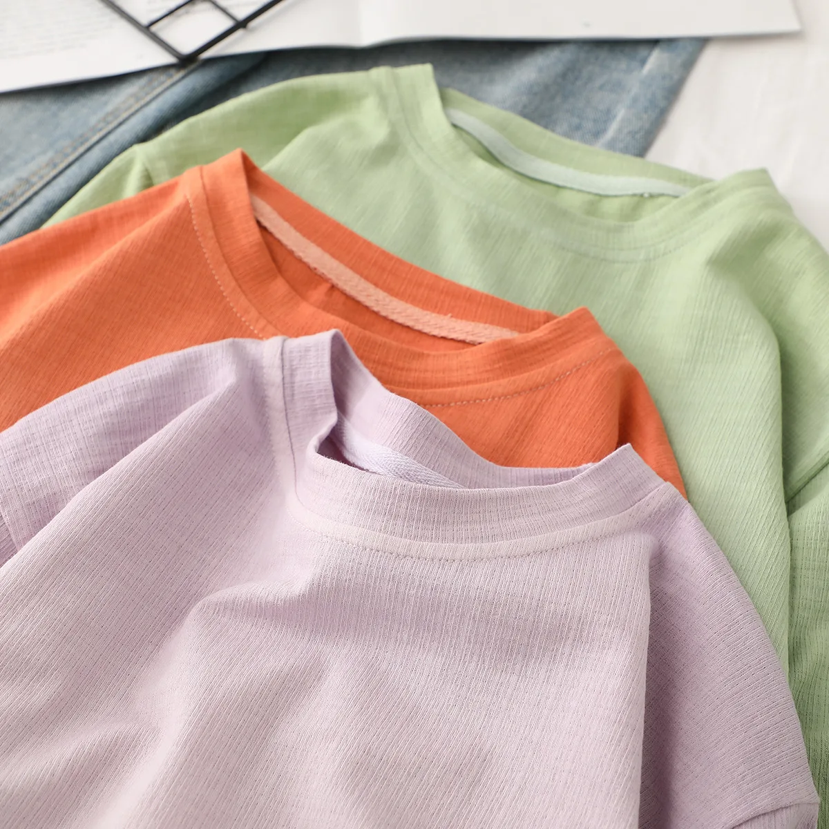 

Summer T-Shirt Women Short Sleeve Lady Tee Tops Gradient Color Loose Female Clothes 2021 New Arrivals