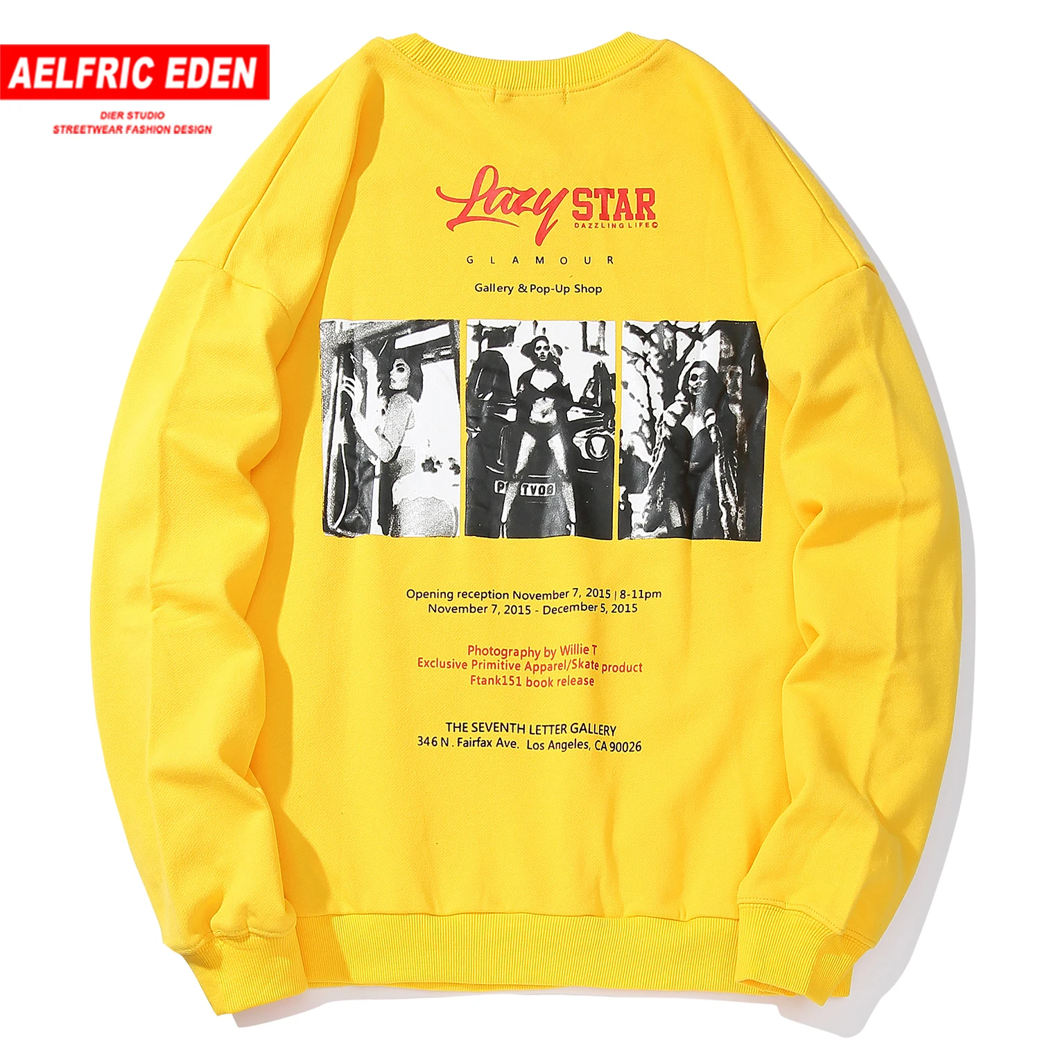 Aelfric Eden модный мужской свитер с принтом 2019 Осень Harajuku уличная одежда длинным