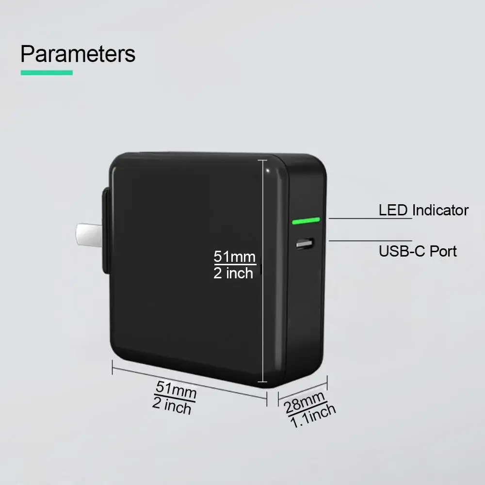 RubRab PD 61 Вт GaN USB Type C зарядное устройство для MacBook Air iPad iPhone 11 Pro Samsung Huawei ASUS Mini