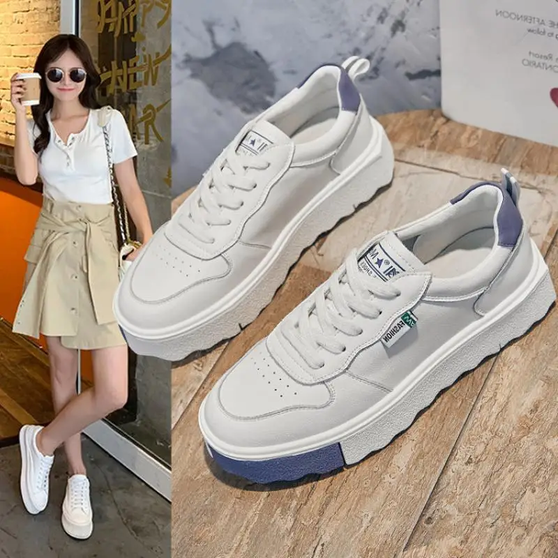 

Кроссовки женские на плоской подошве, Вулканизированная подошва, теннисная обувь для скейтборда, повседневные спортивные, белые