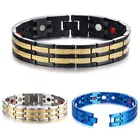 Энергетические магнитные браслеты для заботы о здоровье браслет из нержавеющей стали спортивный футбольный дизайн для мужчин амулетный браслет новый цвет