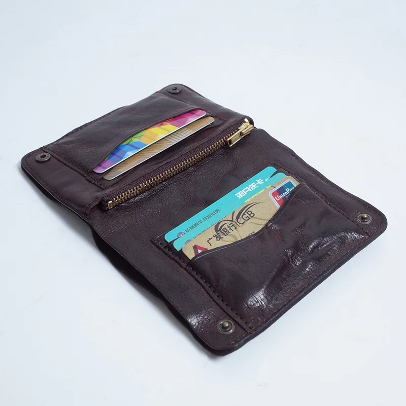 Новинка 2019 мужской кошелек из натуральной кожи Короткие Кошельки на молнии