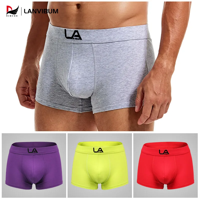 

Боксеры Мужские дышащие, удобное нижнее белье из чистого хлопка, эластичный пояс, 7 цветов