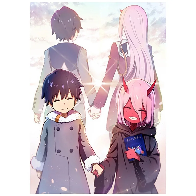 Аниме Манга дарлинь во французском стиле настенная прокрутка живопись 30*42 см