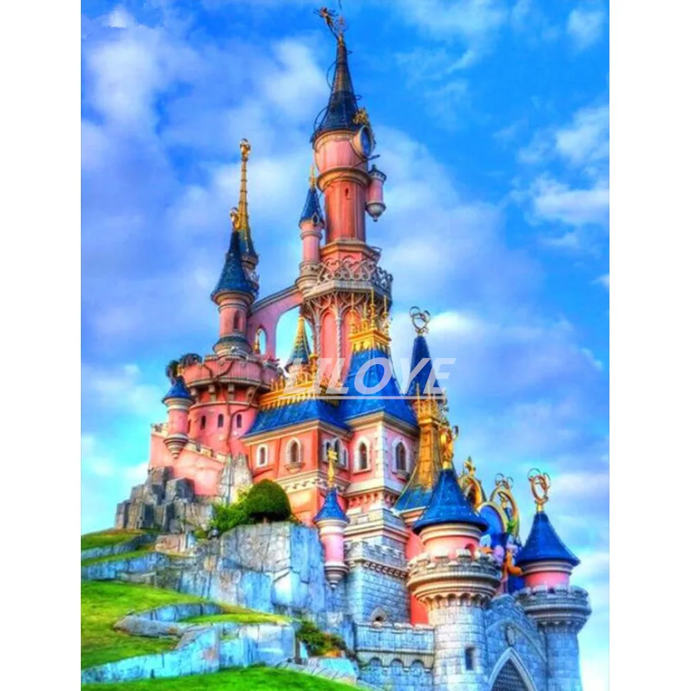 

Набор для алмазной вышивки крестом CV616, картина 5D «сделай сам» с изображением религиозного замка, полное украшение для рождественской стены...