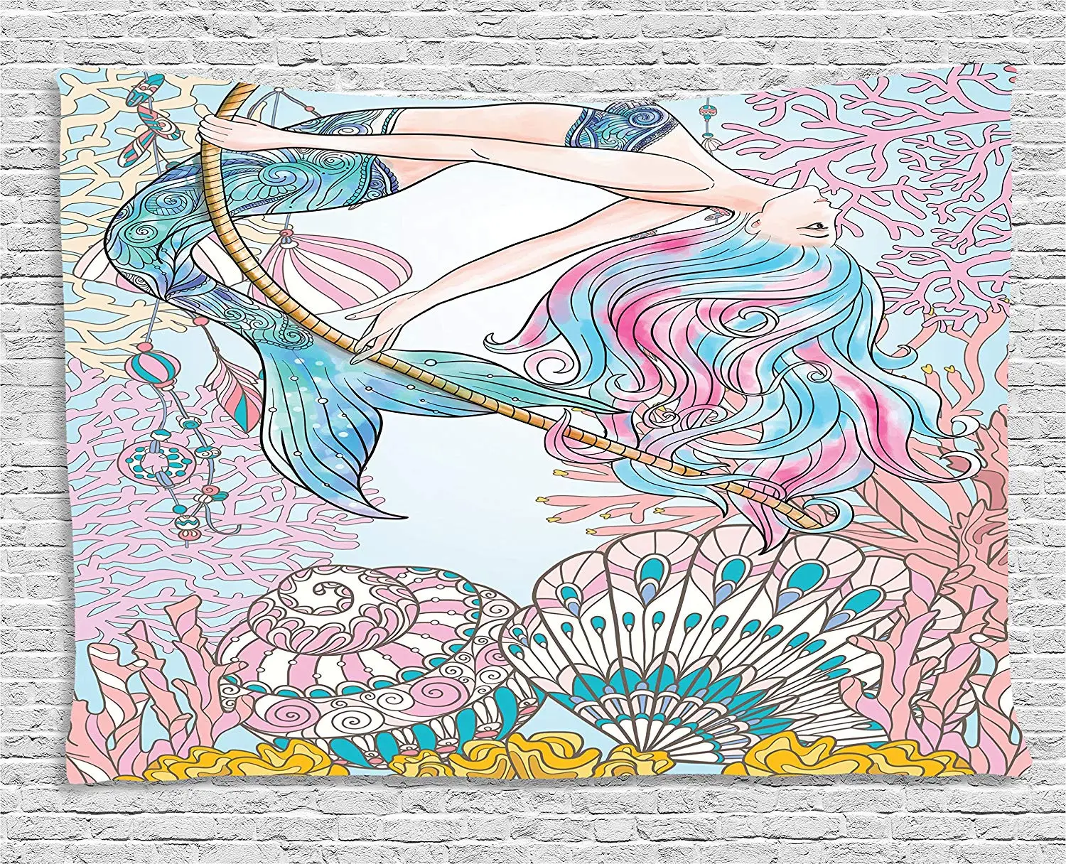 Мультяшная Русалка в морских сиренах греческого мифа Женский человек с хвостом