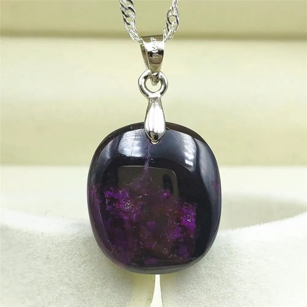 Натуральный фиолетовый сугилит подвеска в виде капли воды для женщин и мужчин