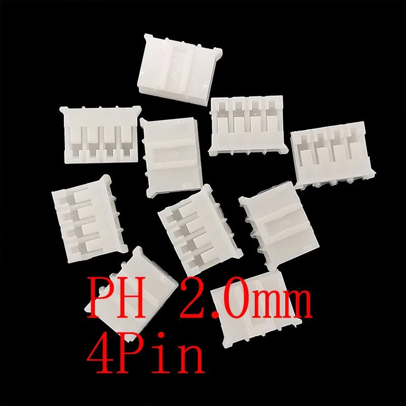 

50Pcs/lot White JST PH 2.0mm 4Pin Female Socket Plastic Housing Shell Terminal Wire Connector