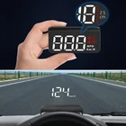 Автомобильный проектор HUD OBDII, прибор для измерения скорости и температуры воды на лобовом стекле