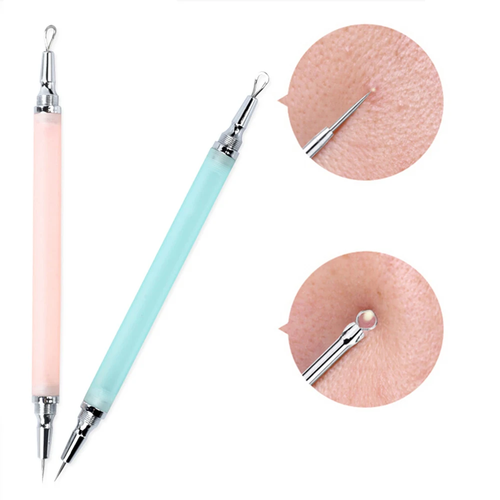 

Detachable Double-Head Facial Blackhead Acne Remover Needle Stainless Steel Comedone Blemish Cleansing Needles Makeup Tool