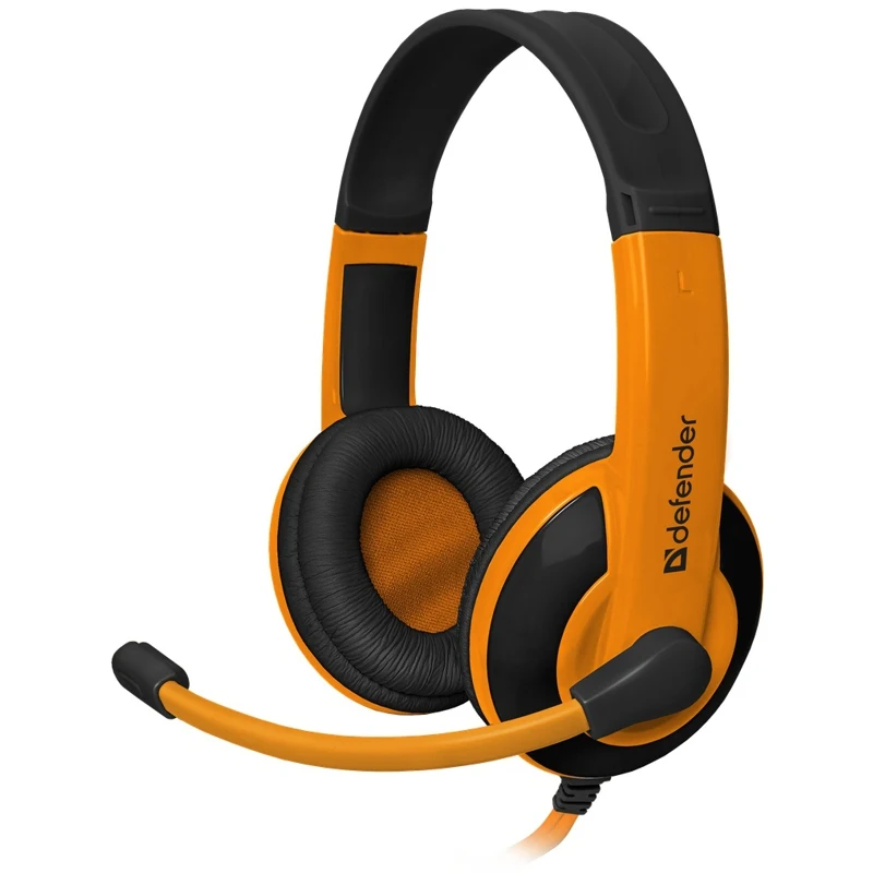 Гарнитура Defender Warhead G-120 black/orange проводная стерео 20-20000 Гц 32 Ом 110 дБ 20-16000 -54 2x mini jack |