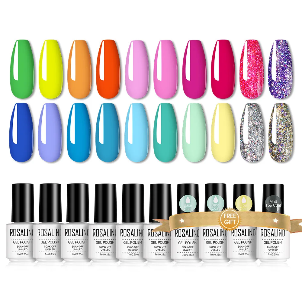 

24pcs/set Mixed Color Gel Nail Polish Set DIY Nail Art Phototherapy Gel for Nail Salon 7ML Top Coat Primer Gel Lak Hybrid Nail