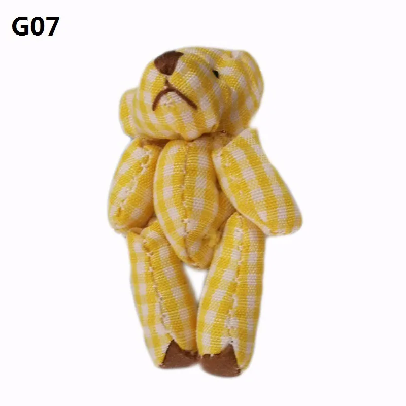 G07 50 шт./лот, милый мини-медведь 4,5 см, плюшевая игрушка, кукла, медведь, плюшевая игрушка, одежда, Декор, Плюшевые аксессуары для кукол игрушки - Цвет: G07