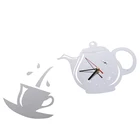 Креативные акриловые настенные часы сделай сам с чайником, 3D часы для гостиной, столовой, домашний декор, часы, кухонные настенные часы