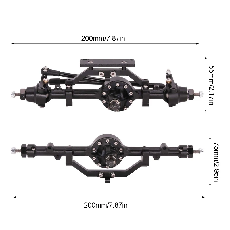 

1/10 RC Car Complete CNC Metal Front Rear Axle for 1:10 RC Crawler Axial SCX10 II D90 D110