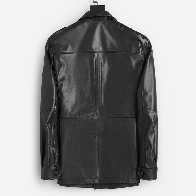 Модные осенние Куртки из натуральной воловьей кожи новинка повседневная кожаная