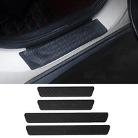 4pcs pu leather carbon fiber car door sill stickers for ford transit custom connect mk5 mk6 mk7 mk8 2000 2019 2020 accessories