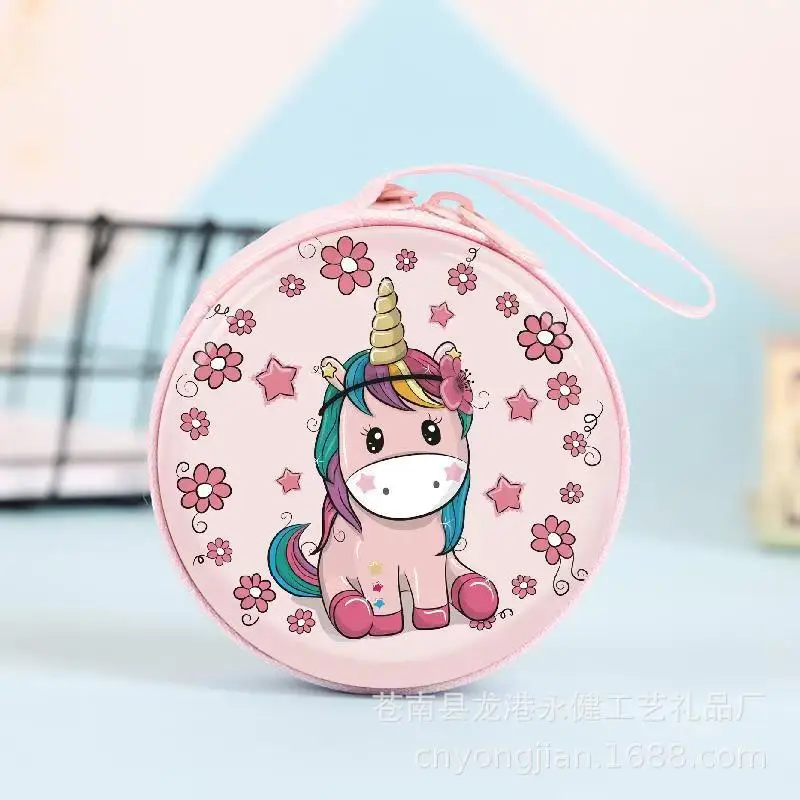 Новинка, Женская мини-сумка Kawaii, мультяшный единорог, кошелек для монет, милый детский кошелек для девочек, органайзер для наушников, коробка, сумки, рождественский подарок
