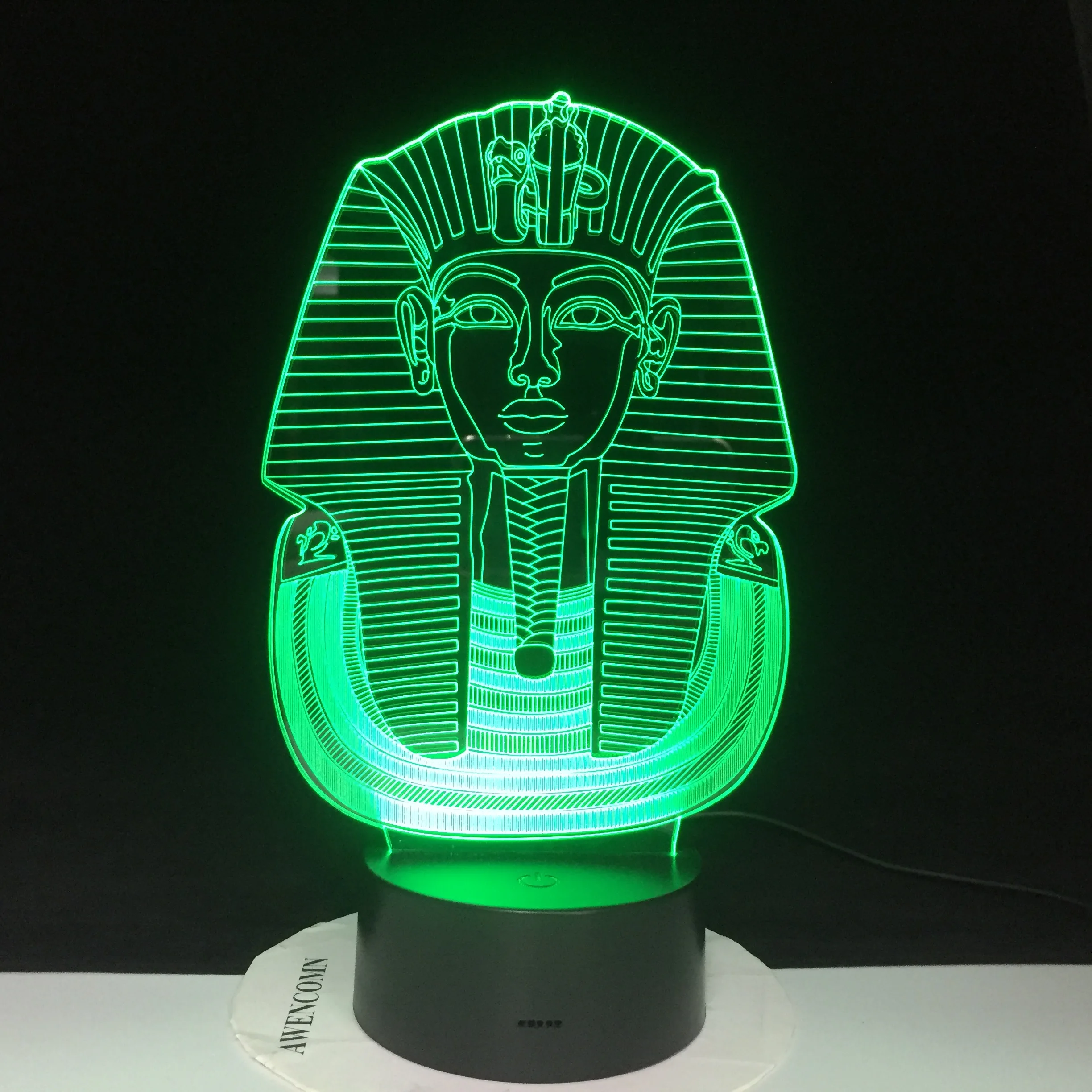 Египетский Сфинкс настольная лампа с Usb Креативные 3D светодиодные визуальные 7