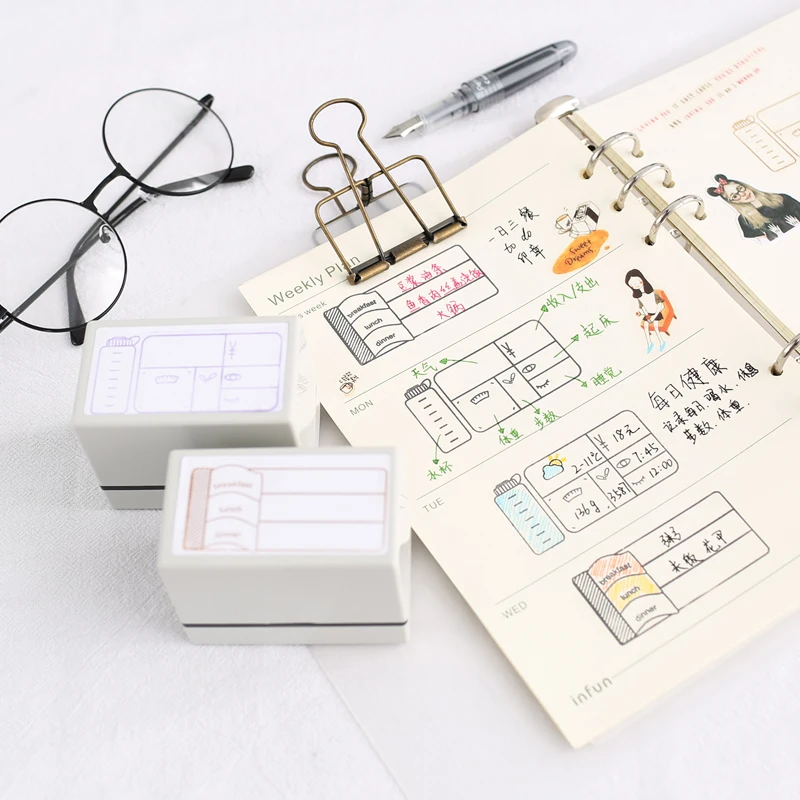 1 шт. расписание здоровья живой ужин шаблон деревянный резиновый штамп для детей