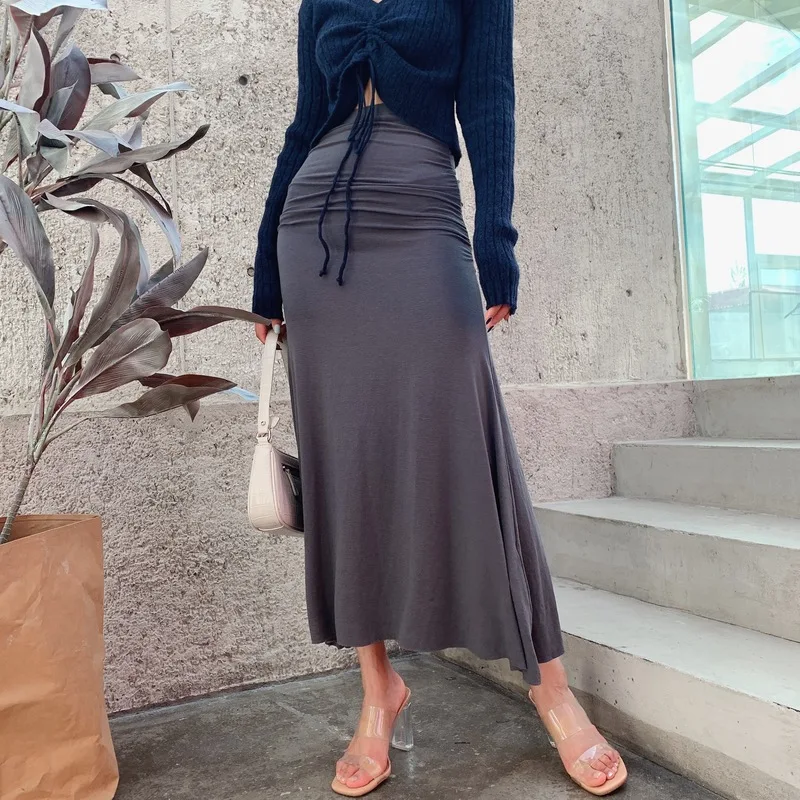 

Women Curve Ruched Midaxi Skirt Sexy Midi Skirt
