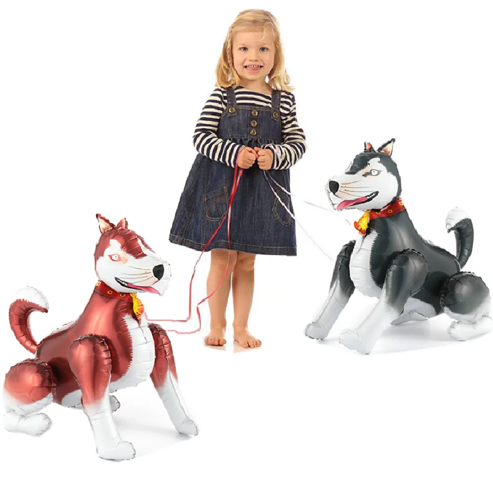 

1 шт воздушные шары в виде ходячих животных 4D сборки собака воздуха Фольга шар День рождения украшения подарок для детей игрушечный детский ...