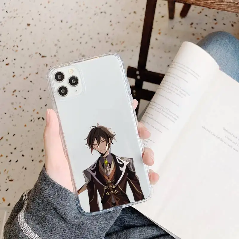 

genshin impact zhongli Hot game Phone Case Transparent soft For iphone 5 5s 5c se 6 6s 7 8 11 12 plus mini x xs xr pro max