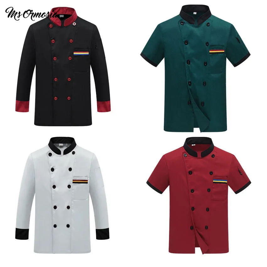 

Униформа шеф-повара, дышащая, с принтом логотипа, с коротким рукавом, для ресторана, кухни