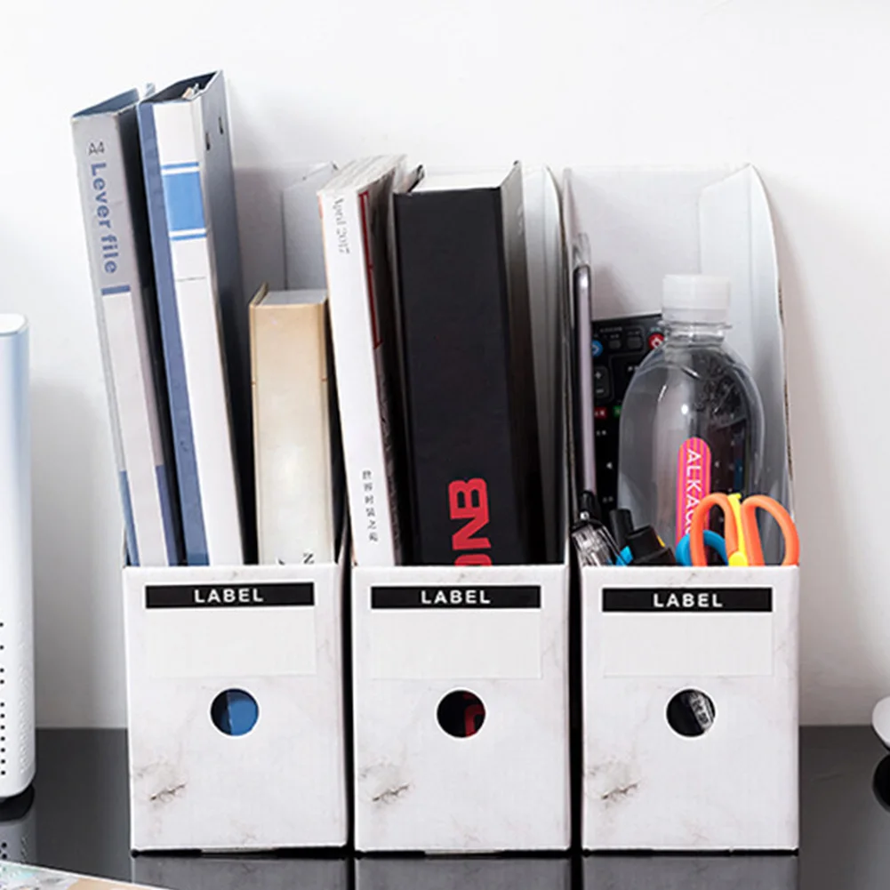 

5pcs/set Office Document Storage Box School Magazine Foldable Desk Organiser Paper Stationery Paperwork Pencil File Holder