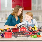 Большие кухонные игрушки, детская имитация посуды, кастрюля, кастрюля, Детская ролевая кухня, игра, овощи, фрукты, кухонная утварь, набор игрушек для девочек