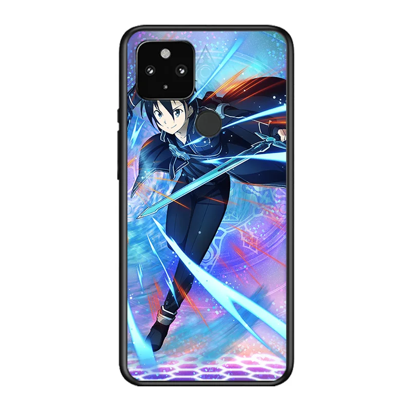 

Anime Sword Art Online SAO Soft TPU Silicone Black Cover For Google Pixel 5 4A 5G 4 XL Phone Case