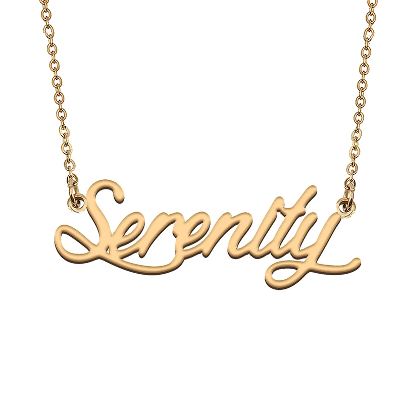 

Serenity Custom Name Necklace Customized Pendant Choker Personalized Jewelry Gift for Women Girls Friend Christmas Present