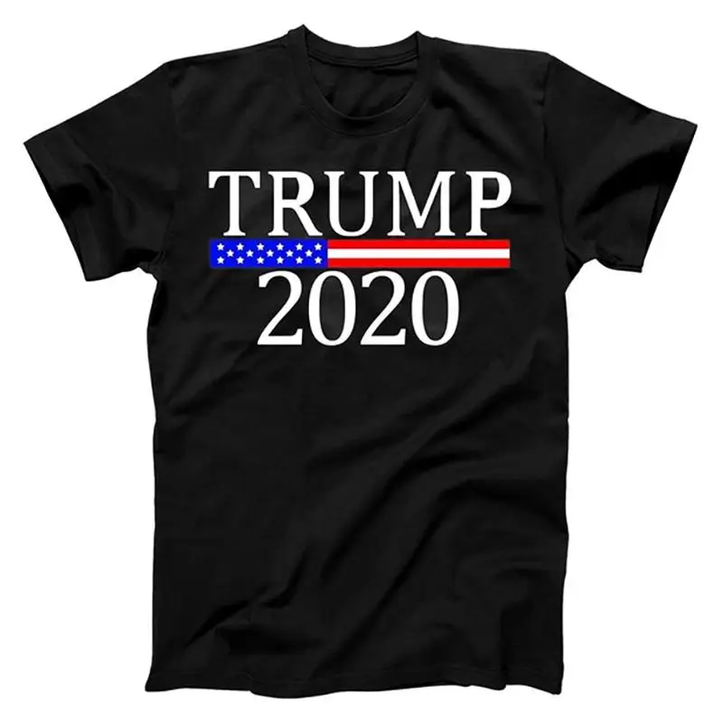 Трамп печать короткий рукав футболки Круглый вырез для женщин мужчин свободные