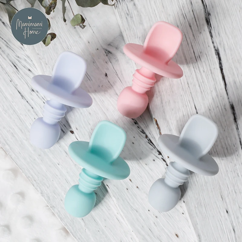 1/2 шт. в наборе силиконовая ложка Еда Класс Силиконовый грызунок для кормления