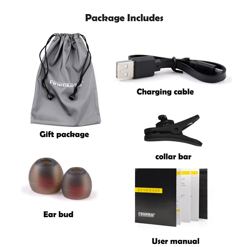 

FLC8 Original Wireless Bluetooth EarphoneEarbud Microphone Earphone CSR4.1 for Phone Handsfree scalable portability