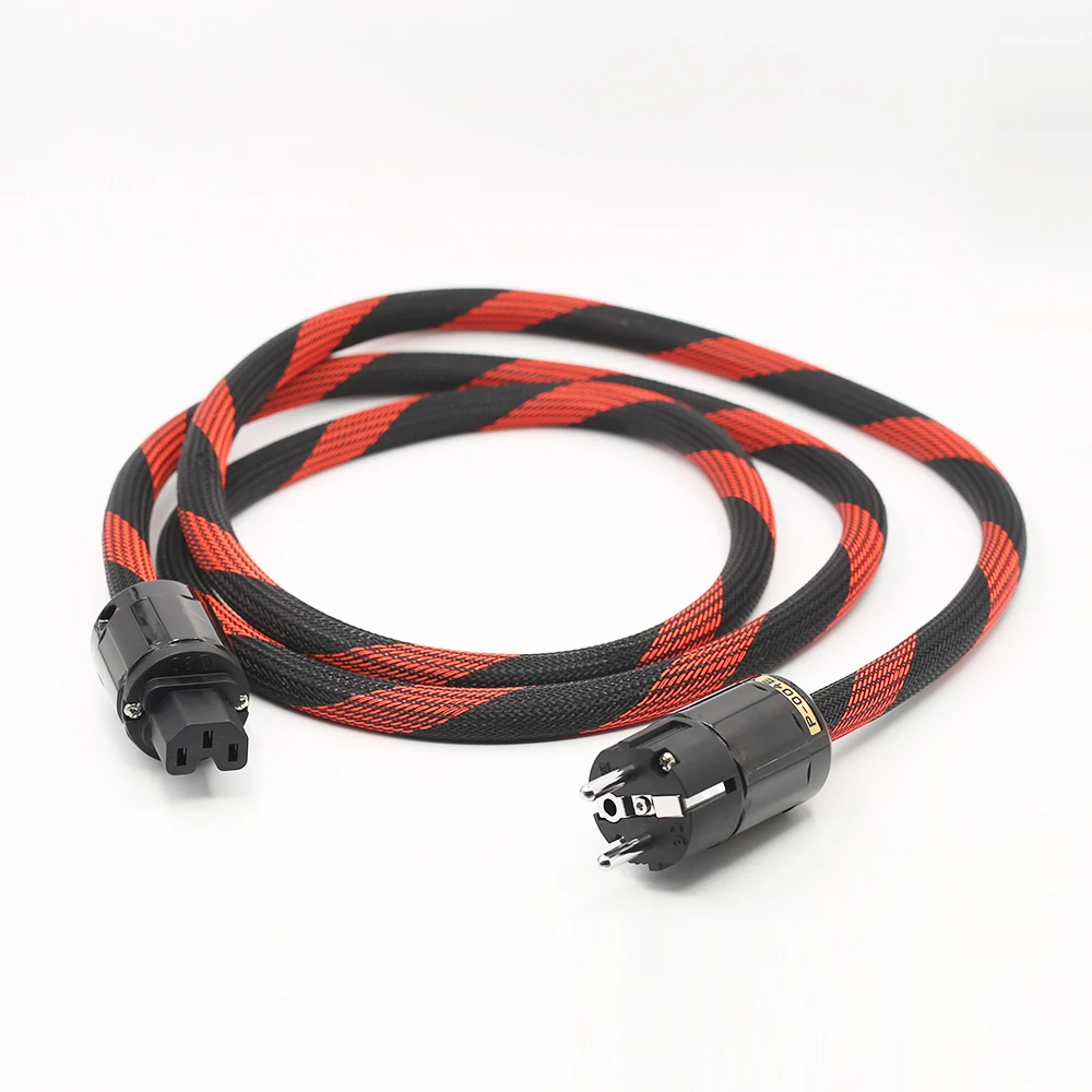 

Power Cable Two core silver plated Power Cord with EU Plug AC cable line hifi audio amp cable AU US Plugs Power cable
