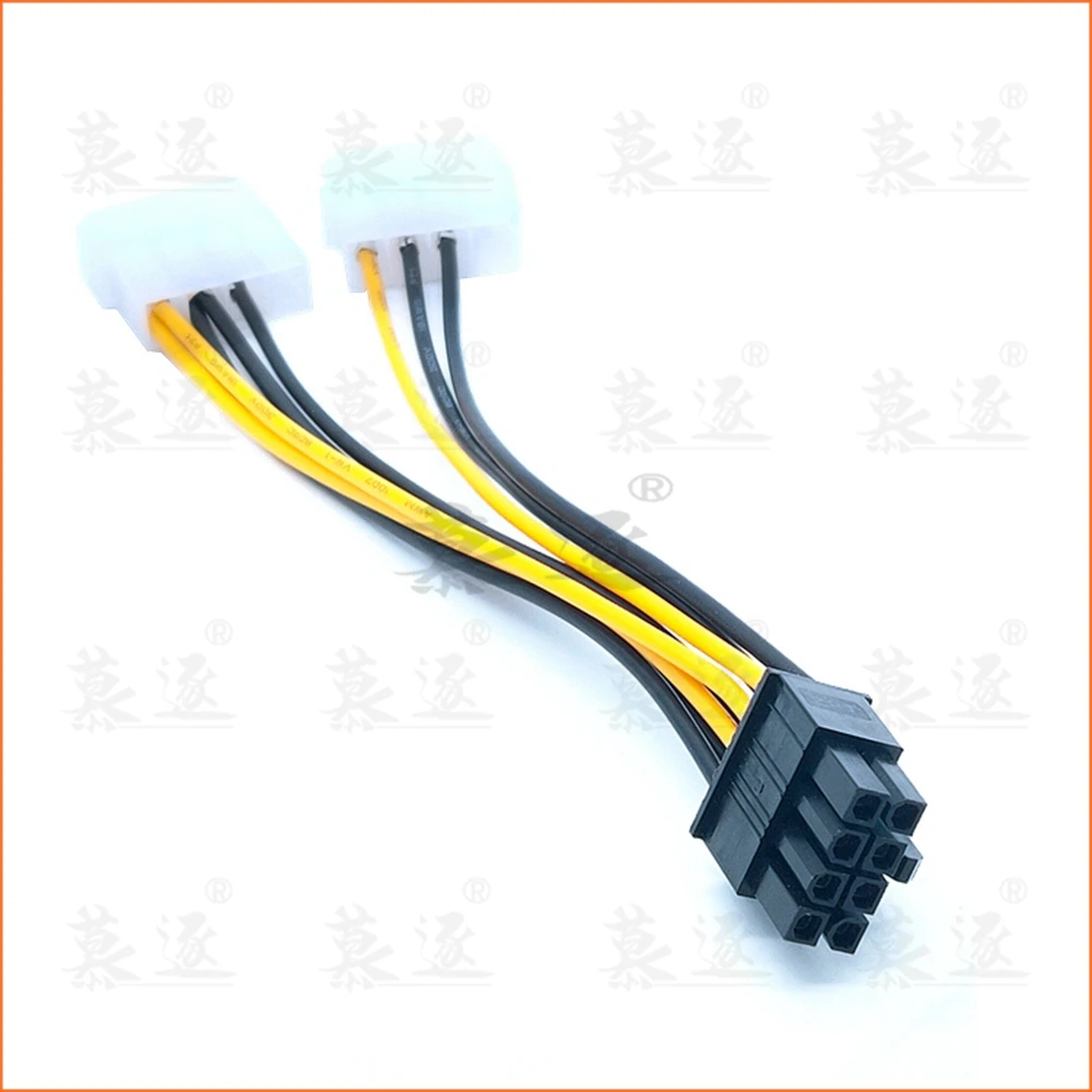Новый Популярный 6 дюймовый 2 x Molex 4 контактный на 8 PCI Express Видеокарта Pci e ATX PSU