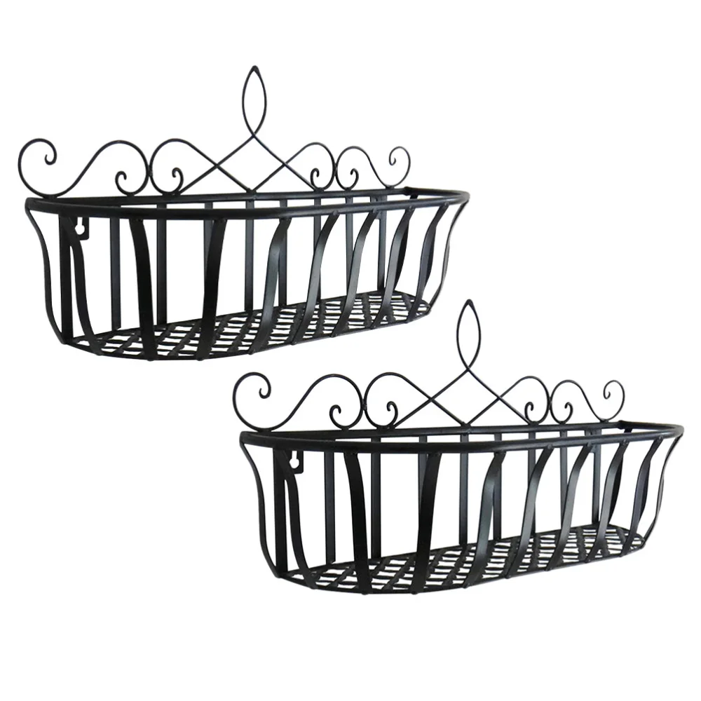 

2pcs Flowerpot Holder Iron Art Hanging Bracket for Home Office Balcony