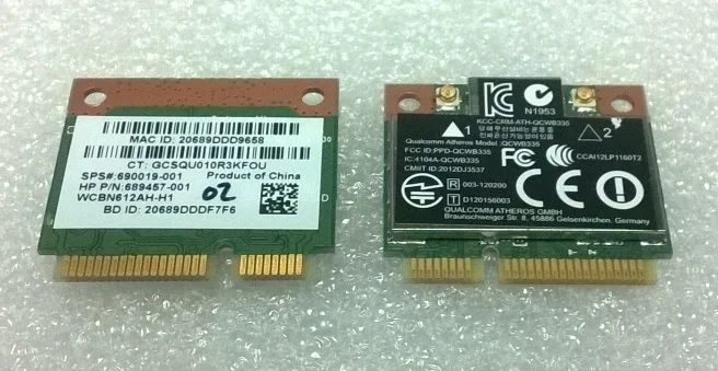Atheros QCWB335 AR9565 half Mini PCI-E Wifi  Bluetooth 4, 0    HP 655 CQ58 ENVY 4 6 M4 M6 DV7 690019-001