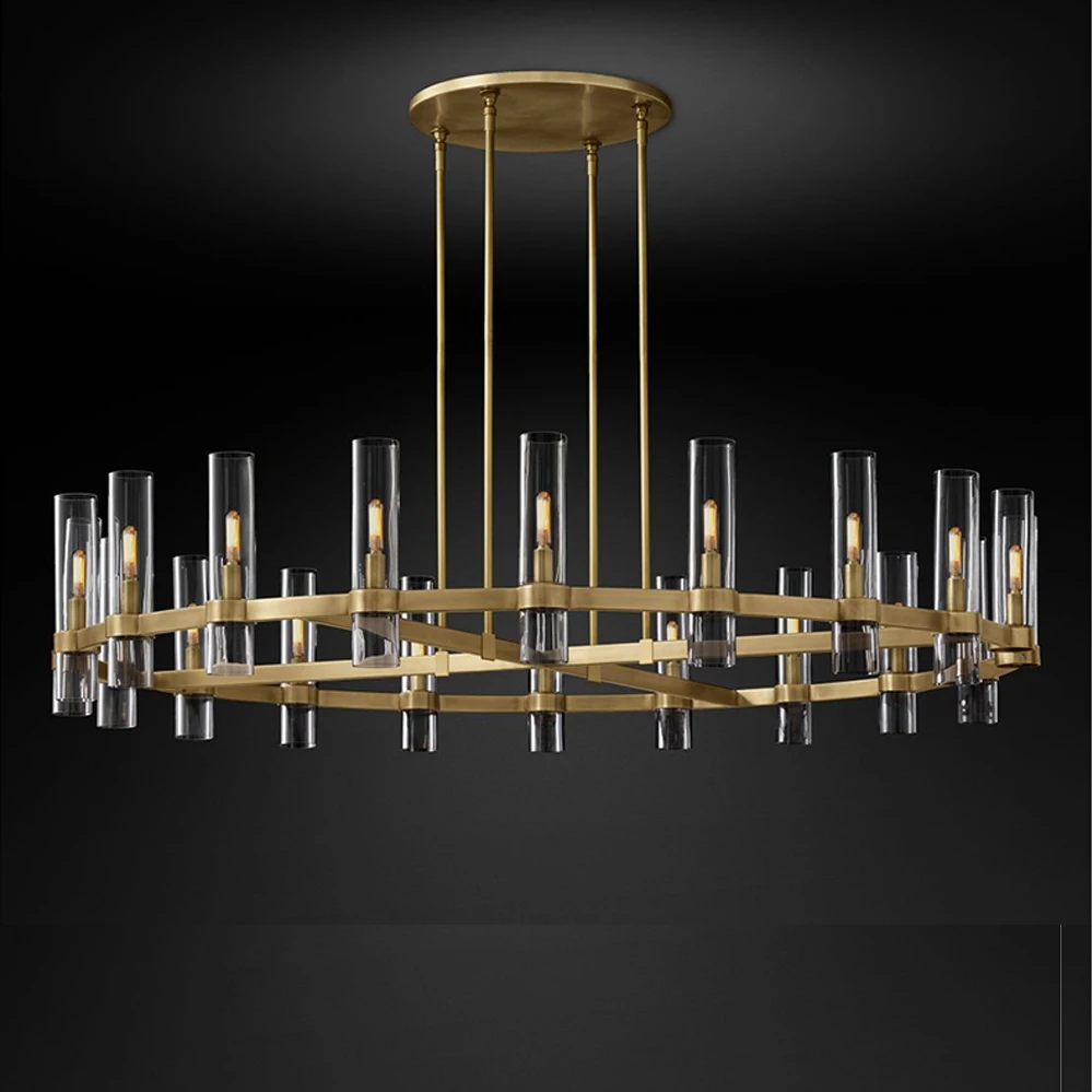 

Art Deco E14 LED Modern Glass Black Gold Round Chandelier Lighting Fixtures Lustre Suspension Luminaire Lampen For Foyer