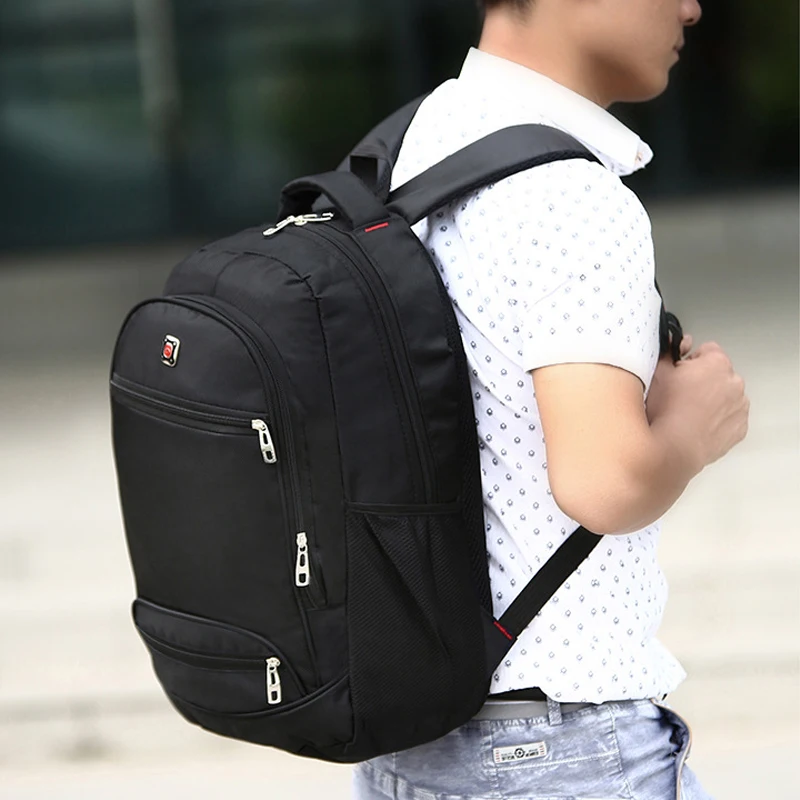 

2020 Fashion Black Waterproof Men's Bussiness Backpack Leisure Travel Large Capacity Laptop Backpack Student School Bag