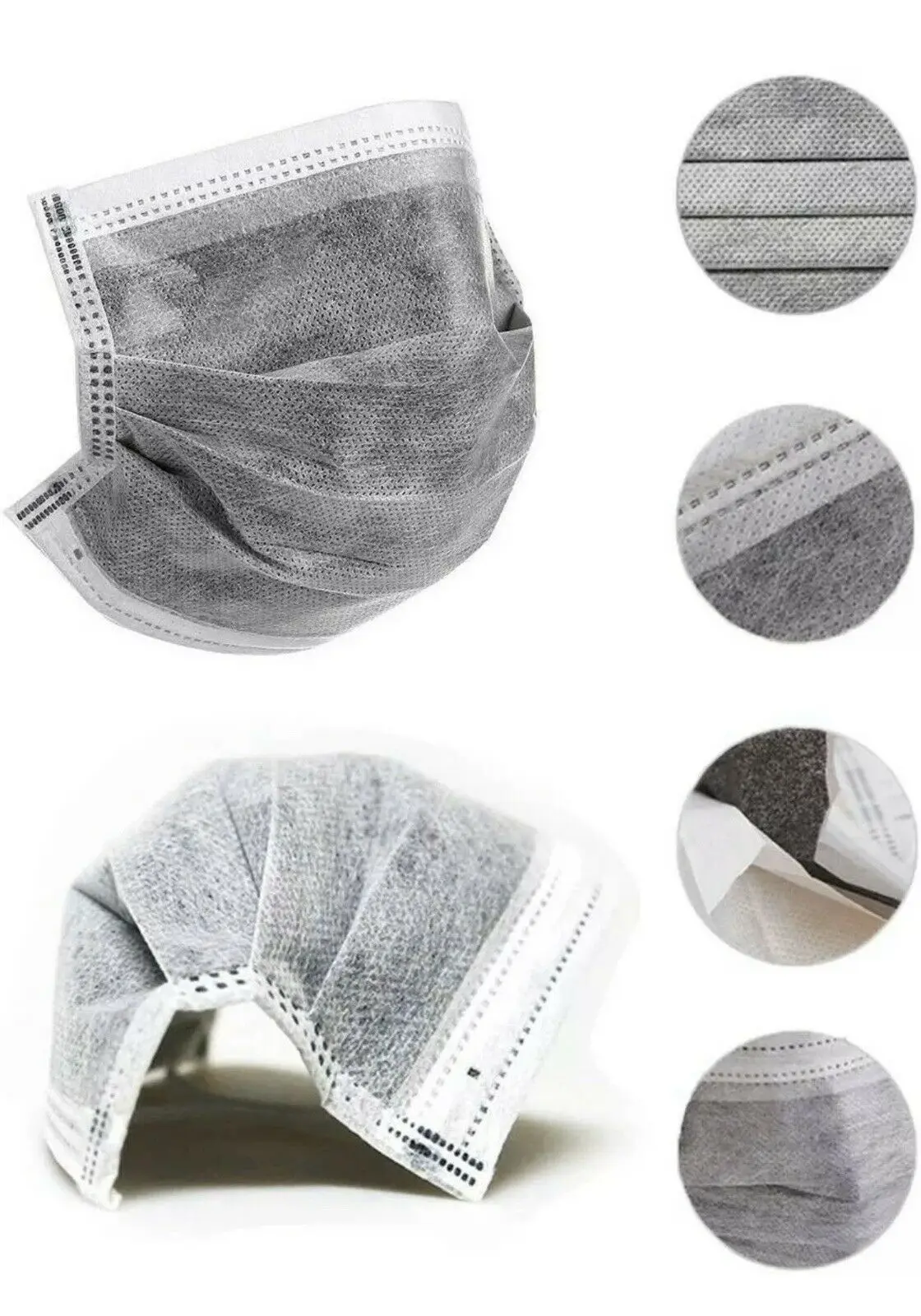 Маска для носа утепленная дышащая с активированным углем Нетканая Тканевые