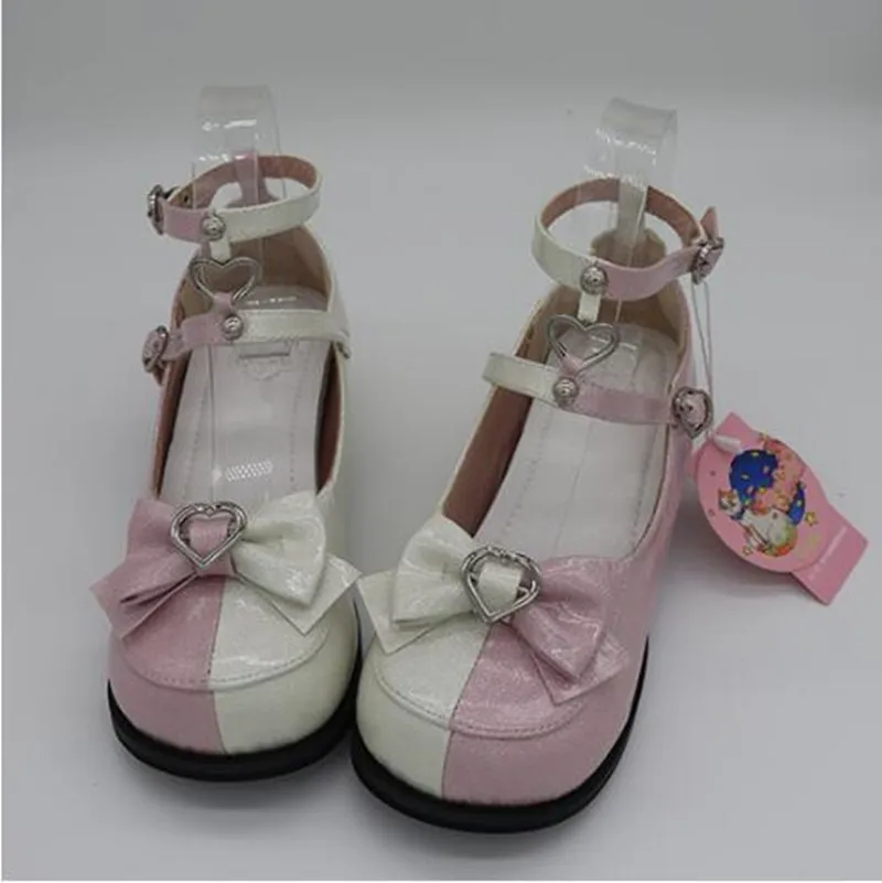 Симпатичные туфли из искусственной кожи с бантом для учеников готические