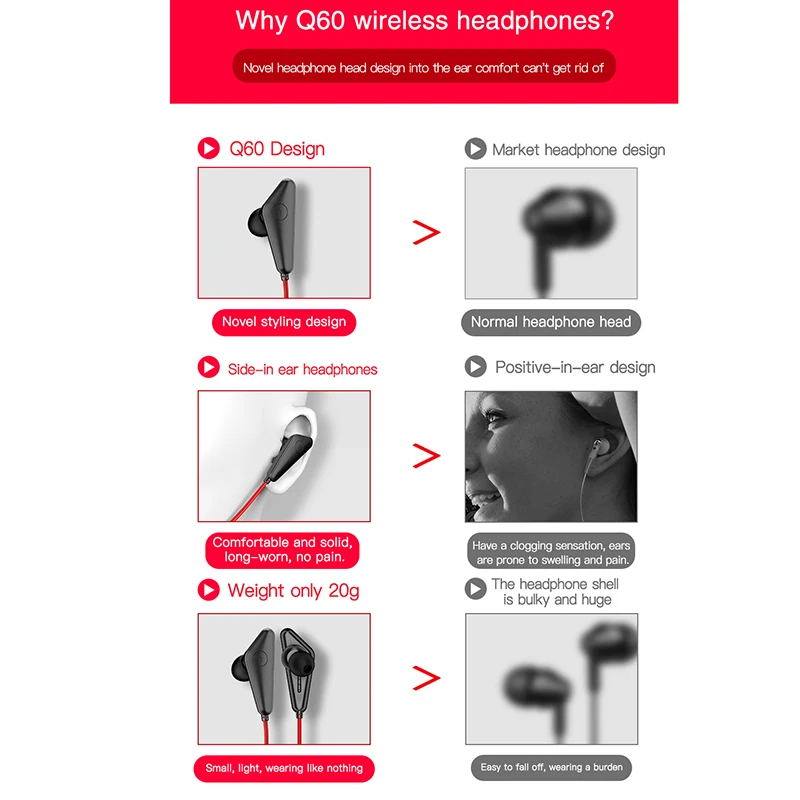 

Headset Bluetooth 5.0 Neck Hanging Sports Stereo Neckband Headphones Bluetooth Earphone Earbuds