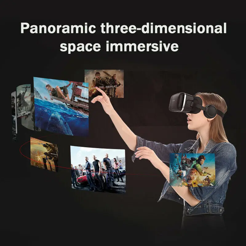 VR Очки виртуальной реальности с регулировкой зрения 3D очки гарнитура коробка для